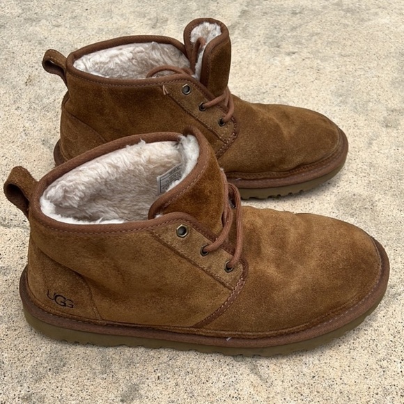 UGG Men's Neumel Chestnut Suede Casual Boot Size 10 - Picture 4 of 10